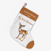 Petite Chaussette De Noël Premier bébé cerf de Noël (Devant (Accrochage))