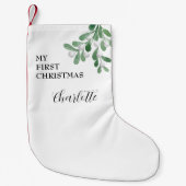 Petite Chaussette De Noël Premier Noël du bébé festif élégant (Devant)