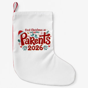 Petite Chaussette De Noël Premier Noël en tant que parents Vacances familial