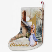Petite Chaussette De Noël Premier paysage de Noël Peter Snowy (Dos)