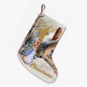Petite Chaussette De Noël Premier paysage de Noël Peter Snowy (Devant (Accrochage))