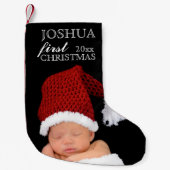 Petite Chaussette De Noël PREMIÈRE PHOTO DE Noël DU Bébé STOCKING (Devant)