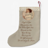 Petite Chaussette De Noël Prière d'ange personnalisée pour la garde des bébé (Dos)