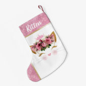 Petite Chaussette De Noël Princesse Kitty, réserve de Noël personnalisée (Dos (Accrochage))