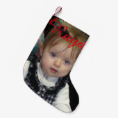 Petite Chaussette De Noël Prise de bébé personnalisée (Devant (Accrochage))