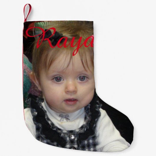 Petite Chaussette De Noël Prise de bébé personnalisée (Devant)