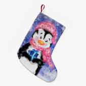 Petite Chaussette De Noël Prise de Noël de pingouin (Devant (Accrochage))