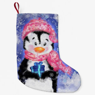 Petite Chaussette De Noël Prise de Noël de pingouin