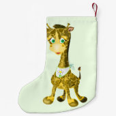 Petite Chaussette De Noël Prise en charge de Noël avec la Girafe bébé (Dos)