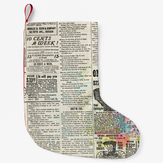 Petite Chaussette De Noël publicité vintage (Devant)