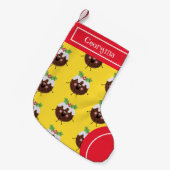 Petite Chaussette De Noël Pudding de Noël personnalisé (Devant (Accrochage))