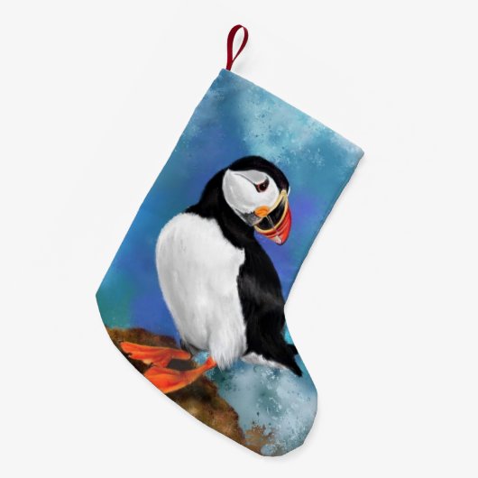 Petite Chaussette De Noël Puffin Christmas Stockings (Devant (Accrochage))