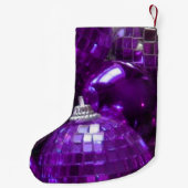 Petite Chaussette De Noël Purple Baubles stocke (Dos)