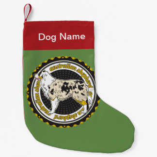 Petite Chaussette De Noël race de chien bergère australienne personnalisée