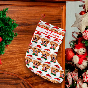Petite Chaussette De Noël Race de chien Retriever doré Noël