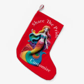 Petite Chaussette De Noël Rainbow Pride Sirène Thunder_Cove (Devant (Accrochage))