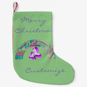 Petite Chaussette De Noël Rainbows psychédélique et Unicorns Thunder_Cove