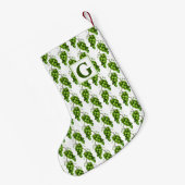 Petite Chaussette De Noël Raisins verts - Stocking de Noël (Dos (Accrochage))