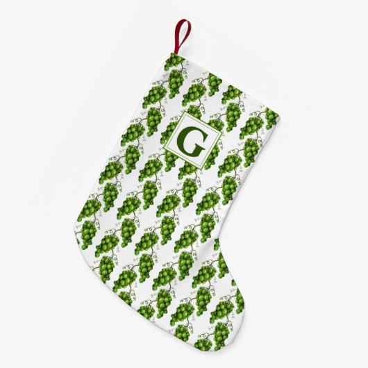 Petite Chaussette De Noël Raisins verts - Stocking de Noël (Devant (Accrochage))