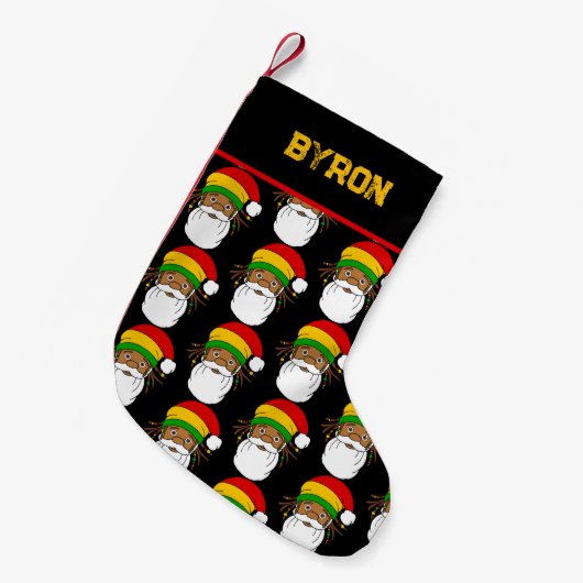 Petite Chaussette De Noël Rasta Santa Claus Jamaican (Devant (Accrochage))