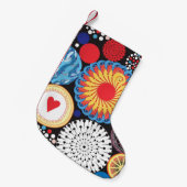 Petite Chaussette De Noël Rayon foncé : Motif circulaire lumineux (Devant (Accrochage))