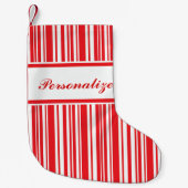 Petite Chaussette De Noël Rayures de sucre de canne (Devant)