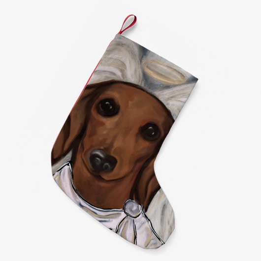 Petite Chaussette De Noël Red Dachshund (Devant (Accrochage))