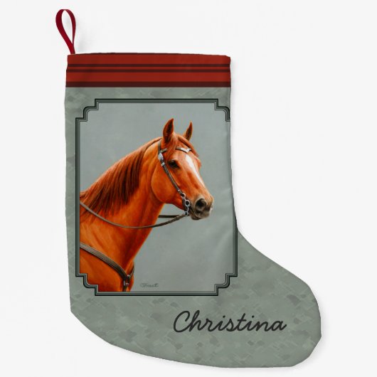 Petite Chaussette De Noël Red Dun Chestnut (Devant)