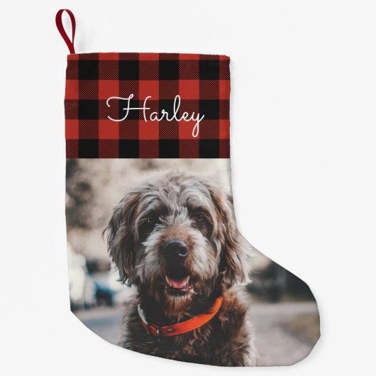 Petite Chaussette De Noël Red Flannel (Devant)