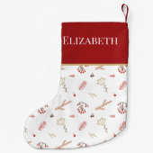 Petite Chaussette De Noël Red Holly Berry Noël Stocking (Dos)