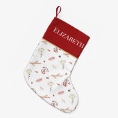 Petite Chaussette De Noël Red Holly Berry Noël Stocking (Devant (Accrochage))