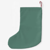 Petite Chaussette De Noël Red Pine Green Père Noël Nom personnalisé Noël (Dos)