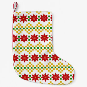 Petite Chaussette De Noël Red Poinsettias Motif Petite réserve de Noël