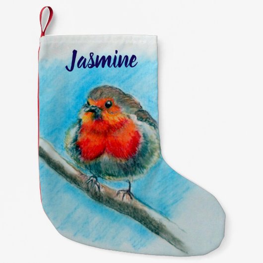 Petite Chaussette De Noël Red Robin Festive (Devant)