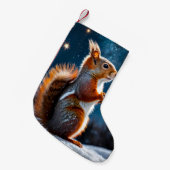 Petite Chaussette De Noël Red Squirrel in the Snow (Devant (Accrochage))