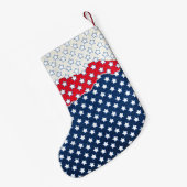 Petite Chaussette De Noël Red White & Blue American Stars Noël (Dos (Accrochage))