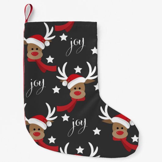 Petite Chaussette De Noël Reindeer Joy Christmas Stocking (Devant)