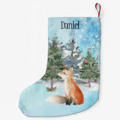 Petite Chaussette De Noël Renard boisé Noël personnalisé (Dos)