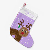 Petite Chaussette De Noël Renard personnalisé (Devant (Accrochage))
