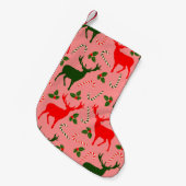 Petite Chaussette De Noël rennes de noël rose (Devant (Accrochage))