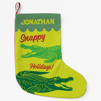 Petite Chaussette De Noël Reptile Alligator Enfants Enfants Nom personnalisé