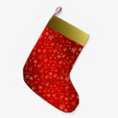 Petite Chaussette De Noël réserve de noël or et rouge (Devant (Accrochage))