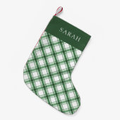 Petite Chaussette De Noël Réservoir de Noël vert et blanc (Devant (Accrochage))
