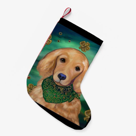 Petite Chaussette De Noël Retriever doré (Devant (Accrochage))