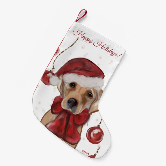 PETITE CHAUSSETTE DE NOËL RÉTRIEVER DU LABRADOR (Devant (Accrochage))