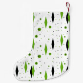 Petite Chaussette De Noël Rétro diamant vert et bas de Noël de Starburst (Dos)
