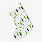 Petite Chaussette De Noël Rétro diamant vert et bas de Noël de Starburst (Dos (Accrochage))