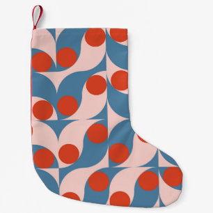 Petite Chaussette De Noël Retro Géométrique : Mosaïque Vintage moderne.