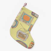 Petite Chaussette De Noël retro tv and radio. seamless pattern (Devant (Accrochage))
