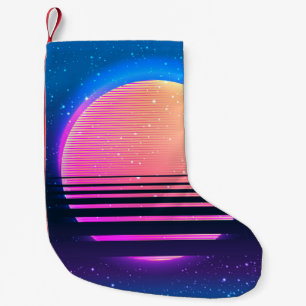 Petite Chaussette De Noël Retro vintage 80s or 90s geometric style abstract